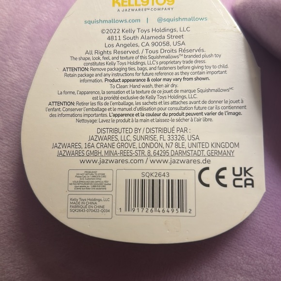 Squishmallow joy purple flying squirrel 14 inch - Picture 6 of 6